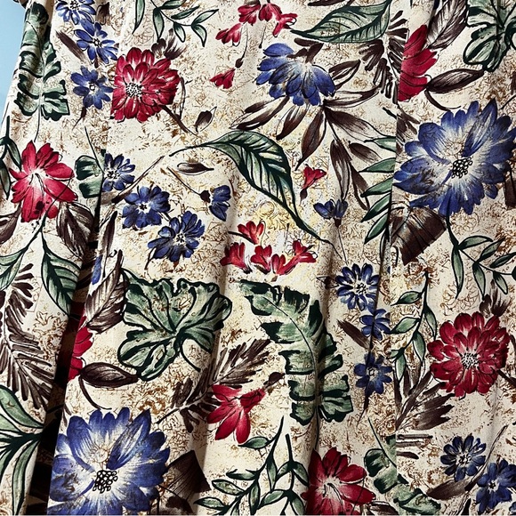 Vintage Maggy London 100% Silk Floral Cottagecore Dress Women's 12 Academia - Picture 3 of 11